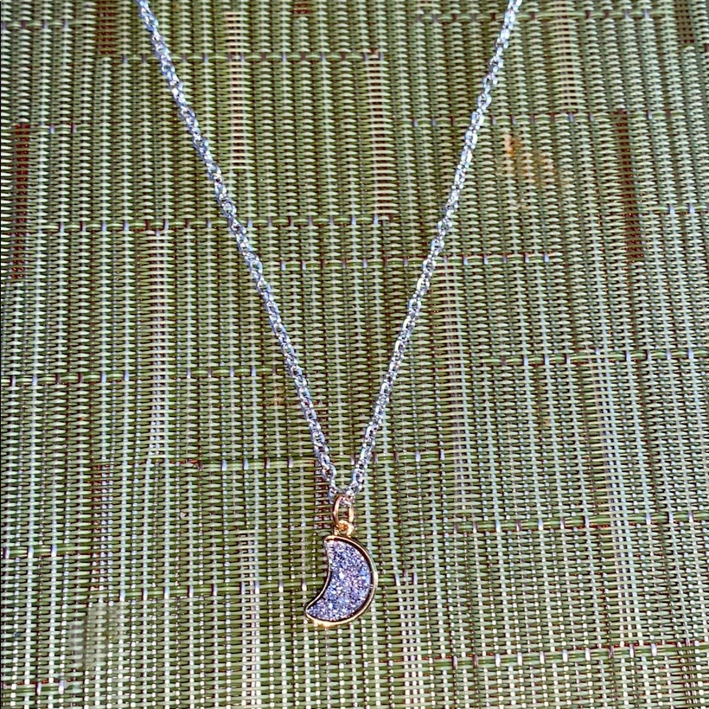 sparkly moon necklace :)